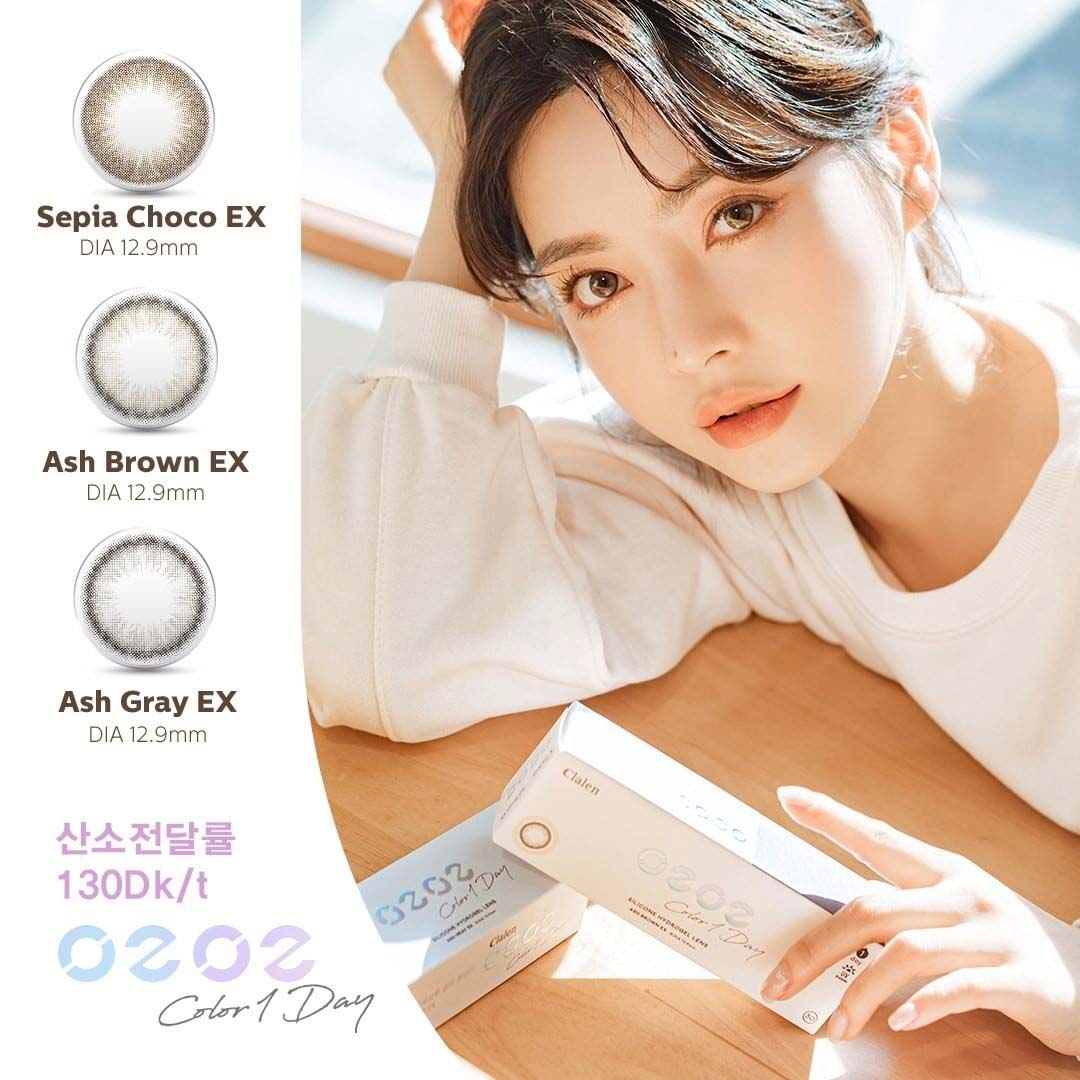 Clalen O2O2 Color 1-Day Ash Brown EX (30 Pack) - Image 5