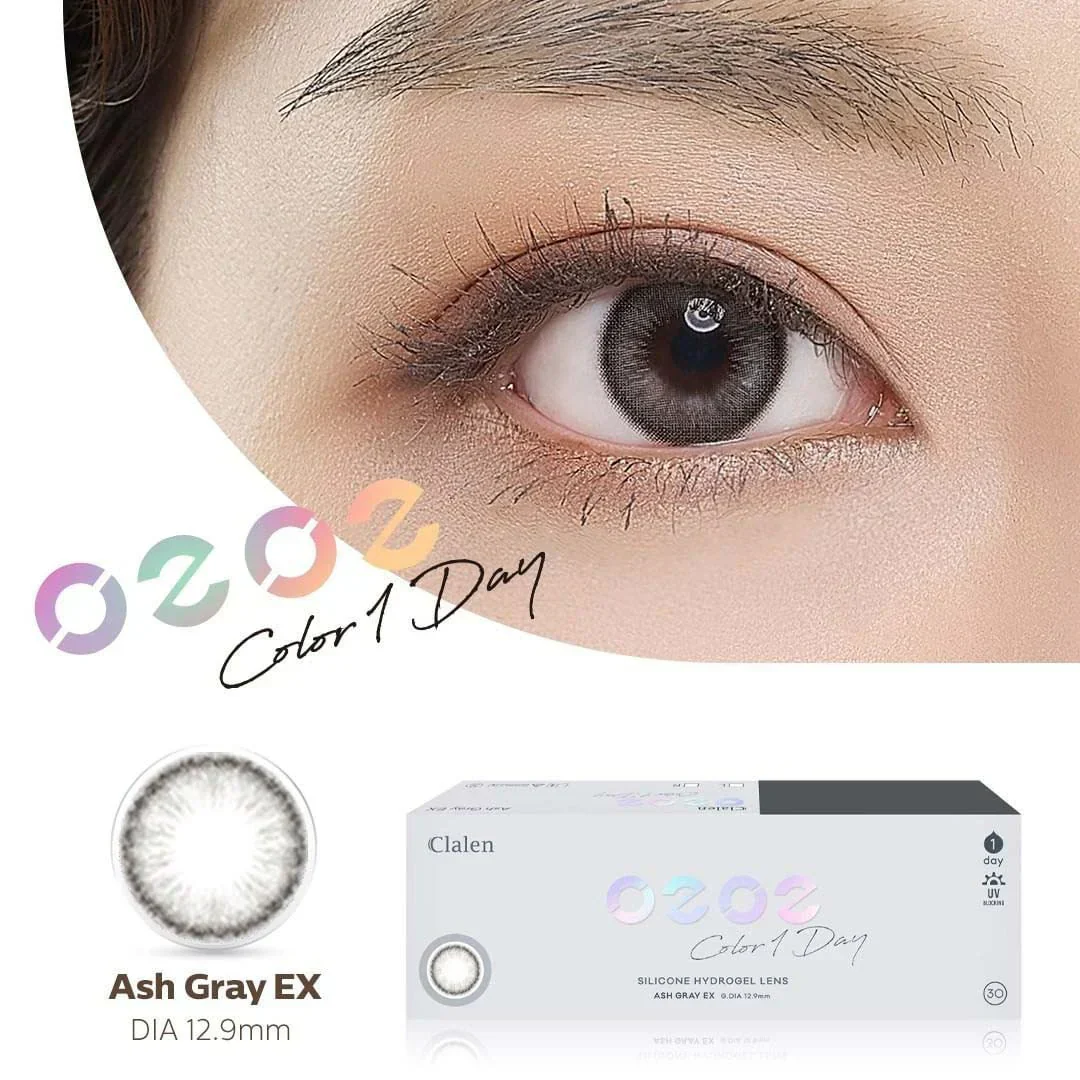 Clalen O2O2 Color 1-Day Ash Gray EX (30 Pack) - Image 3