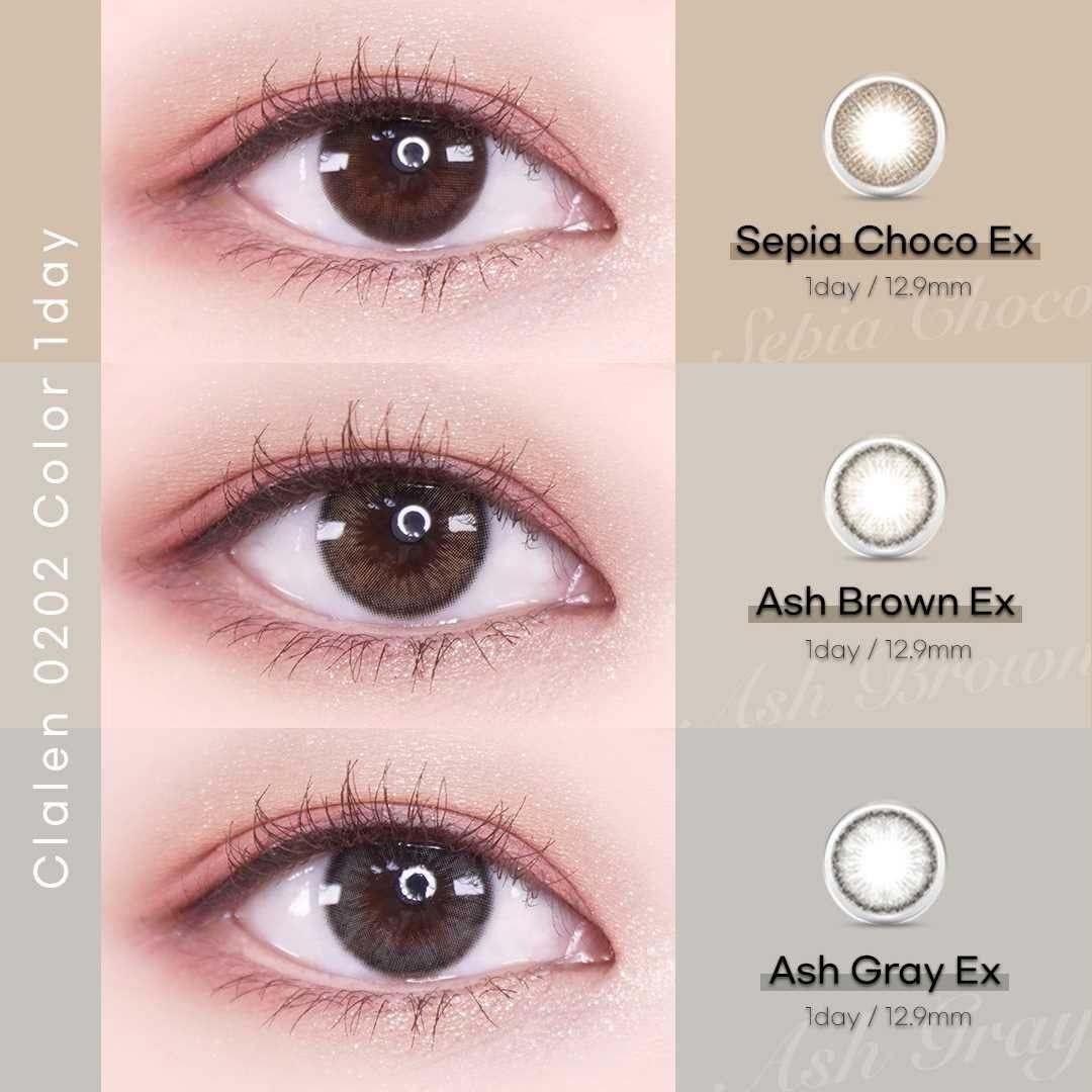 Clalen O2O2 Color 1-Day Sepia Choco EX (30 Pack) - Image 6