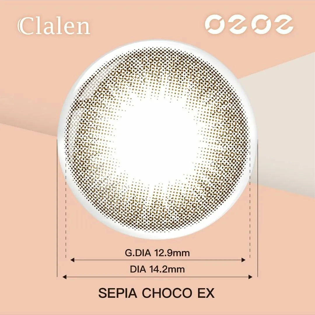 Clalen O2O2 Color 1-Day Toric Sepia Choco EX (30 Pack) - Image 3