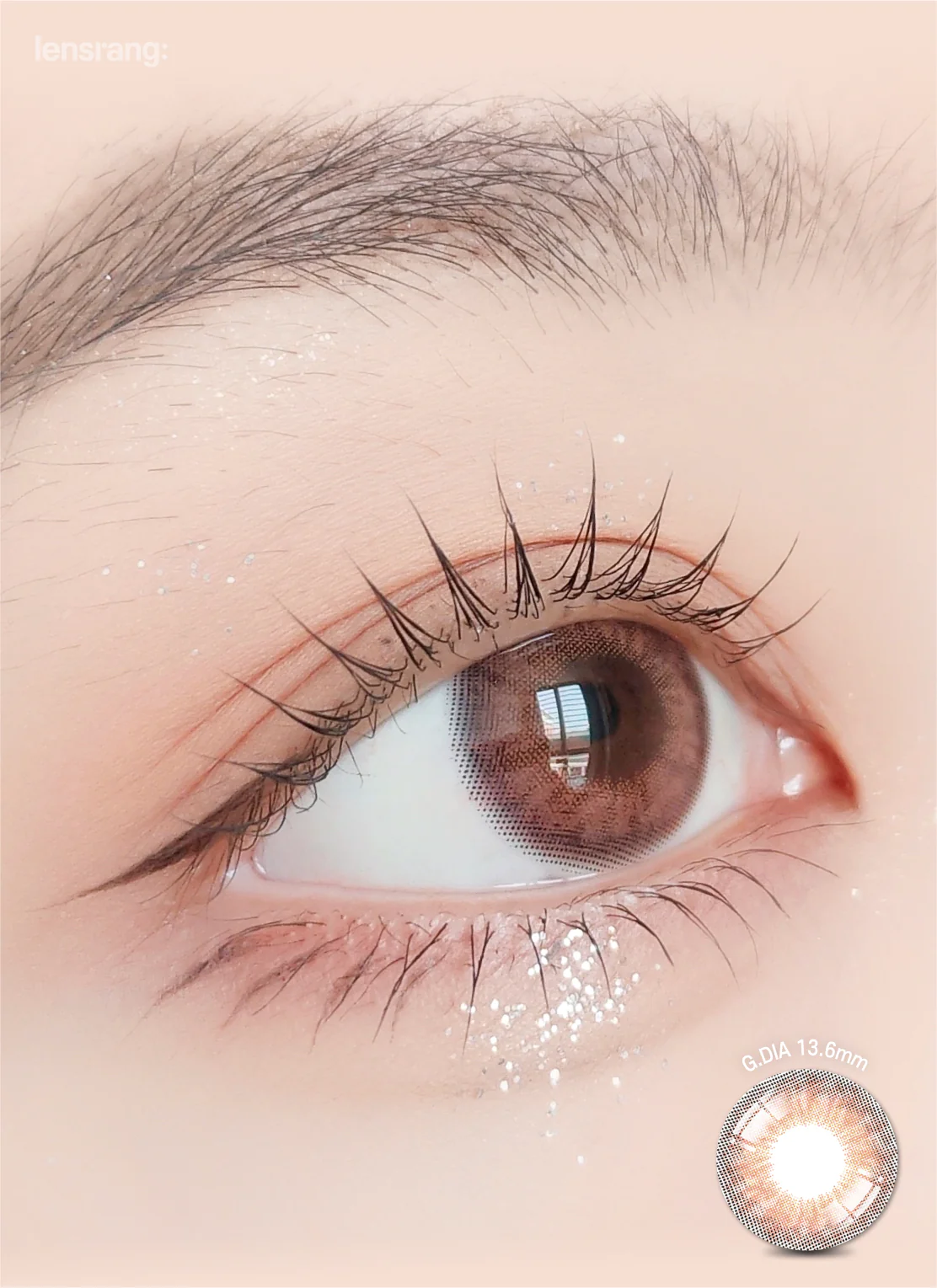 Lensrang 1-Month Iwwinka Pink Brown (2 Pack) - Image 2