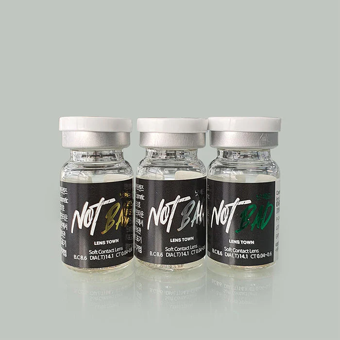 Lenstown Not Bad Green Colored Contact Monthly Lenses (1 Pack) - Image 4
