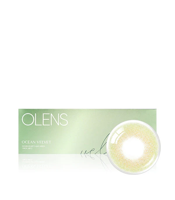 OLENS 1-Day Ocean Velvet Green Contact Lenses (10 Pack) - Image 7
