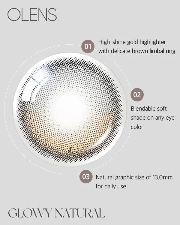 OLENS 1-Month Glowy Natural Mocha Brown for Toric (2 Pack) - Image 6