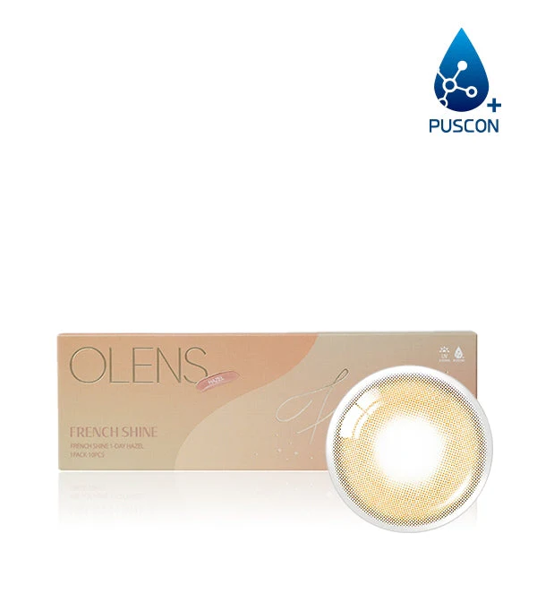 Olens Daily Colored Contacts French Shine Hazel (20p) - Image 6
