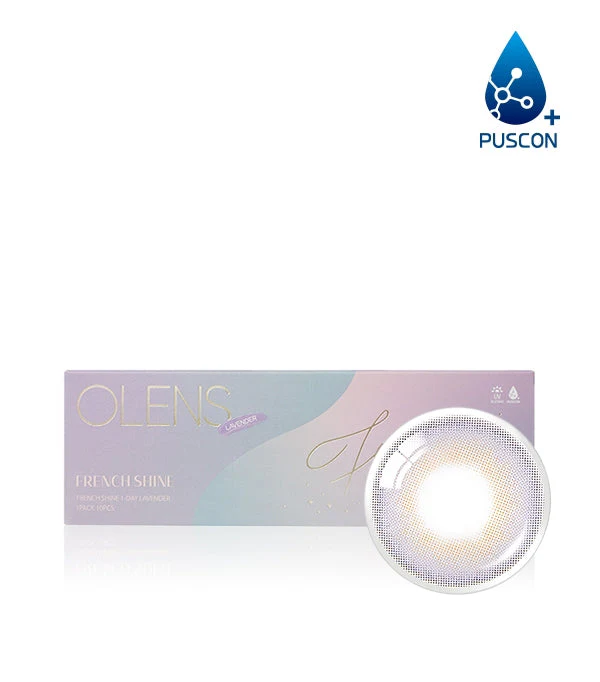 Olens Daily Colored Contacts French Shine Lavender (10p) - Image 6