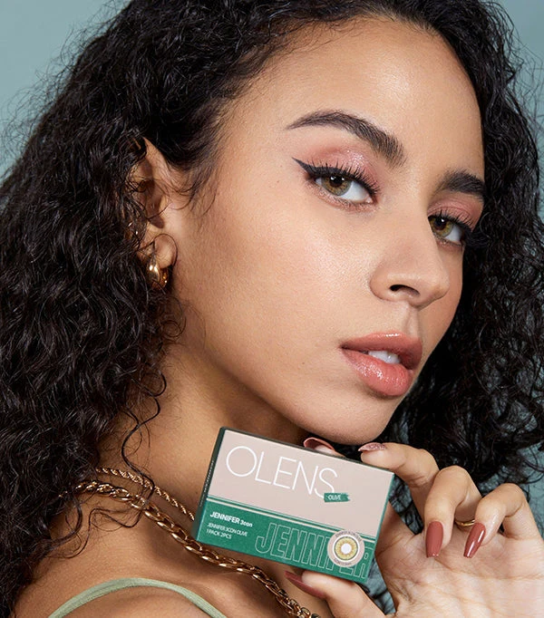 Olens Jennifer Olive Monthly Color Contact Lenses - Image 5