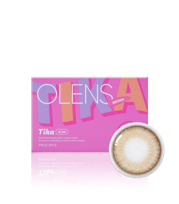 Olens Tika 3con Brown Monthly Contact Lenses - Image 5