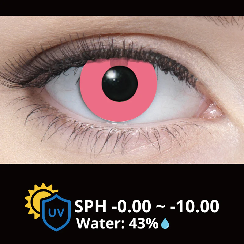 Cosplay Halloween Contact Lenses - Solid Pink